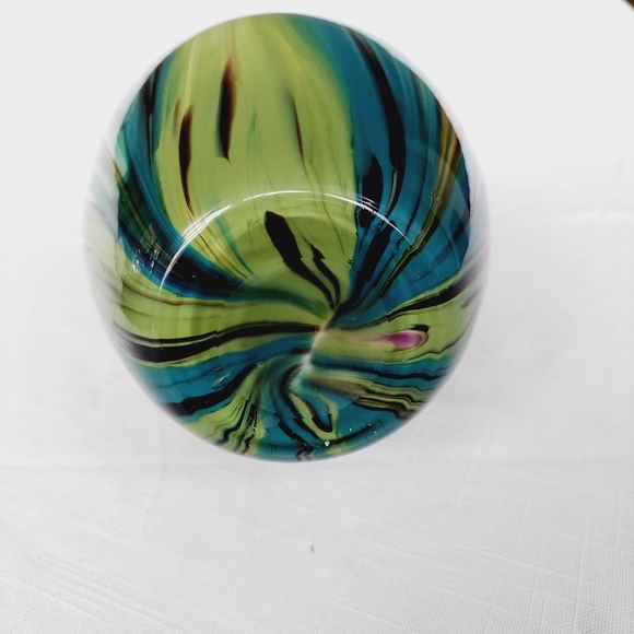 Murano Missoni Style Art Glass Vase 15.5 Inches - Picture 8 of 8